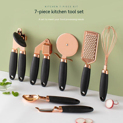 Kitchen Potato Peeler Set with Copper Finish