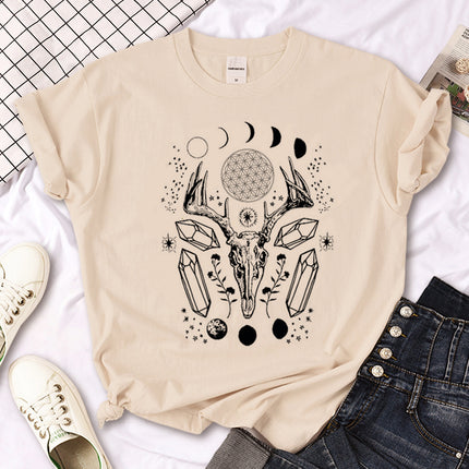 T-Shirt Donna  con Stampa Artistica