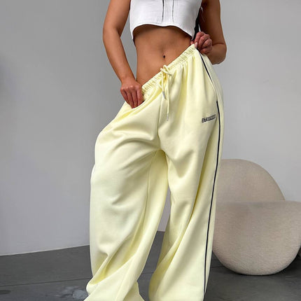 Tuta casual a gamba dritta con drappeggio