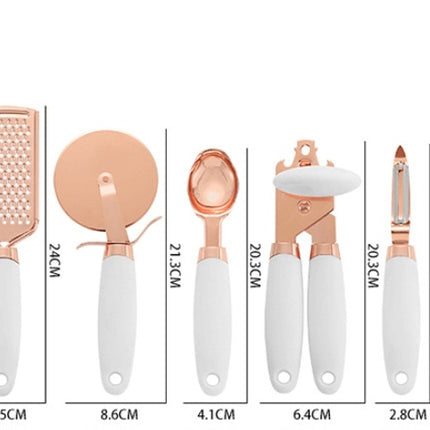 Kitchen Potato Peeler Set with Copper Finish