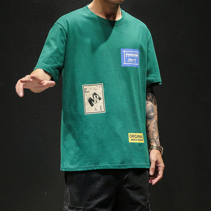 T-Shirt Streetwear Unisex con Patch Grafiche