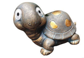 Coppia di Tartarughe Decorative in Ceramica con Finitura Anticata