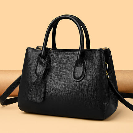 Borsa Donna Elegante Nera – Shopper Rigida con Tracolla Regolabile