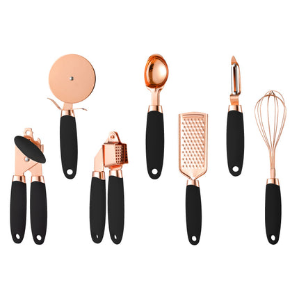 Kitchen Potato Peeler Set with Copper Finish