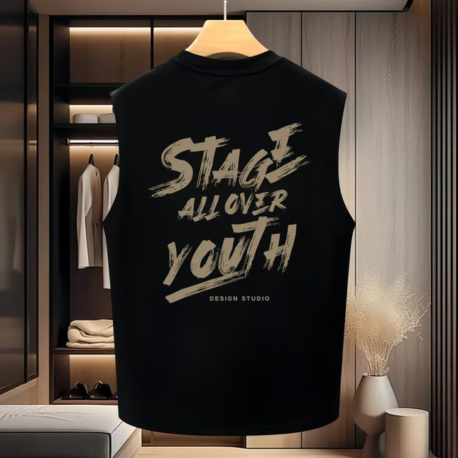 Canotta Uomo Stile Americano – Design Sportivo Minimal Casual