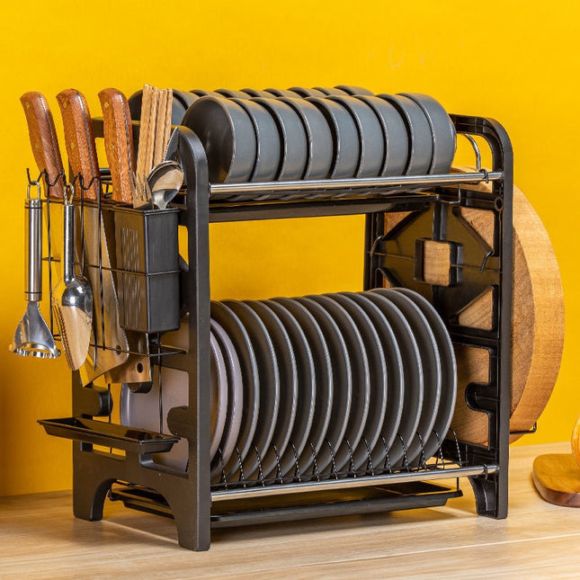 Bowl Multifunctional Dish Drying Rack with Bowl, Plate & Utensil Storage