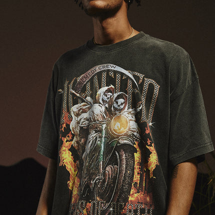 T-Shirt Streetwear Oversize con Stampa Grafica