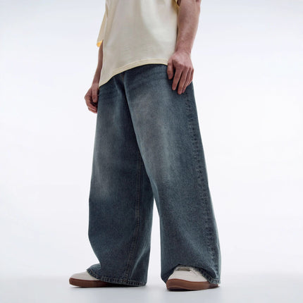 Jeans Uomo American Style Blu Vintage – Gamba Dritta Relaxed Fit