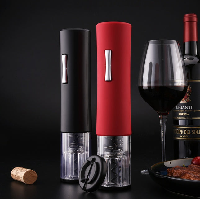 Automatic Electric Wine Opener Set with Foil Cutter and Elegant Design