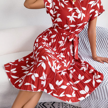 Vestito Donna con Fantasia a Foglie