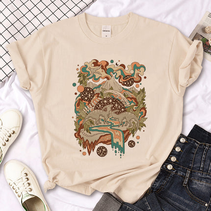 T-Shirt Donna  con Stampa Artistica