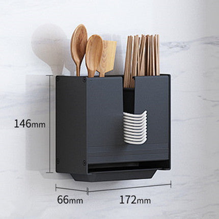 Nordic Minimalist Wall-Mounted Kitchen Shelf – Aluminum Organizer for Utensils, Cutting Boards and Pot Lids