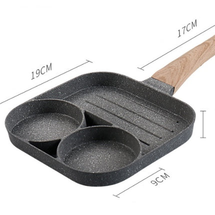 Multifunctional 4-Hole Non-Stick Frying Pan – For Eggs, Pancakes, Burgers and Omelettes