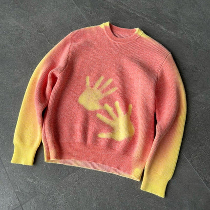 Maglione in maglia a maniche lunghe stile retrò americano