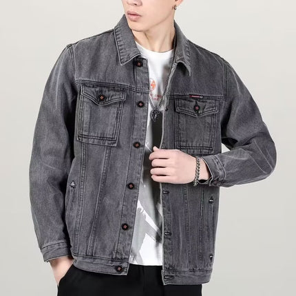 Giacca Uomo in Denim Vintage Effetto Distressed