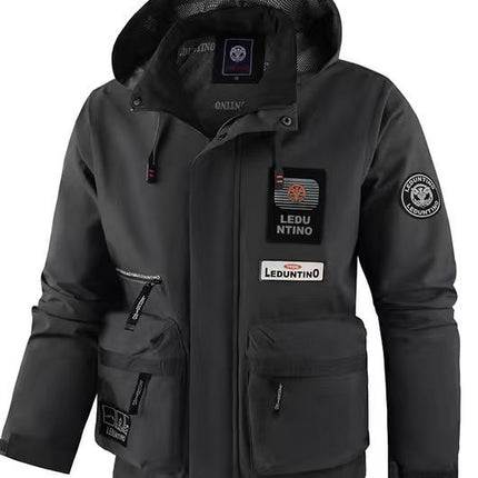 Giacca Uomo Stile Flight Suit con Cappuccio – Workwear Casual