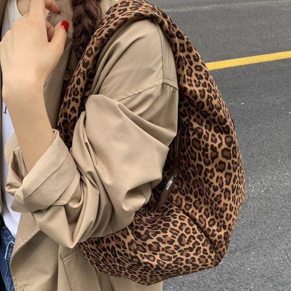 Borsa a Spalla in Suede Effetto Morbido