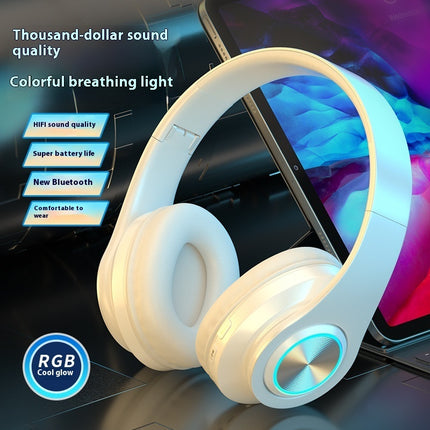 Cuffie Bluetooth Wireless con Luci LED – Over Ear con Effetto Light