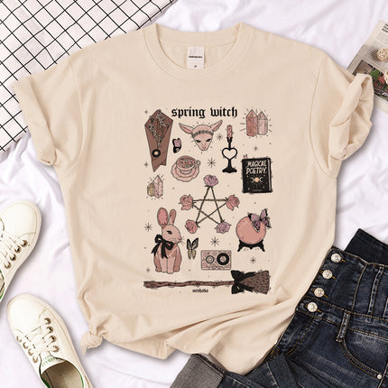 T-Shirt Donna  con Stampa Artistica