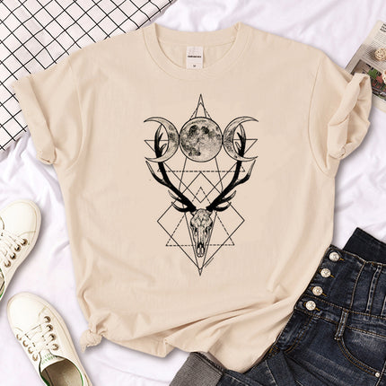 T-Shirt Donna  con Stampa Artistica
