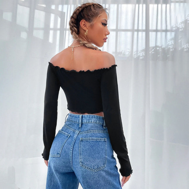 Top Crop da Donna Off-Shoulder – Stile Street Sexy