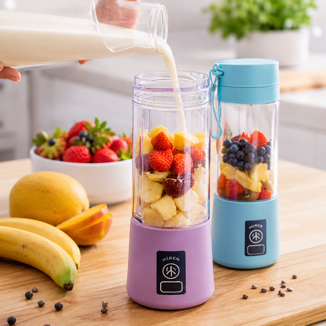 Portable USB Rechargeable Mini Blender with 6 Stainless Steel Blades