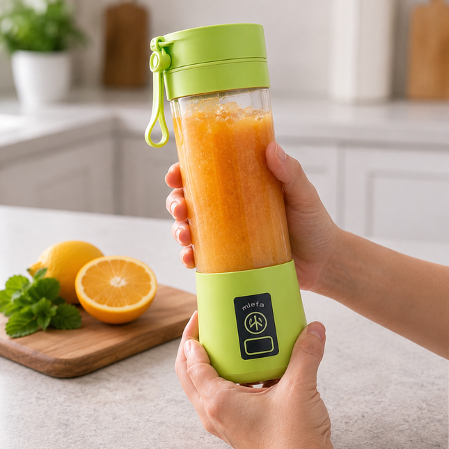 Portable USB Rechargeable Mini Blender with 6 Stainless Steel Blades