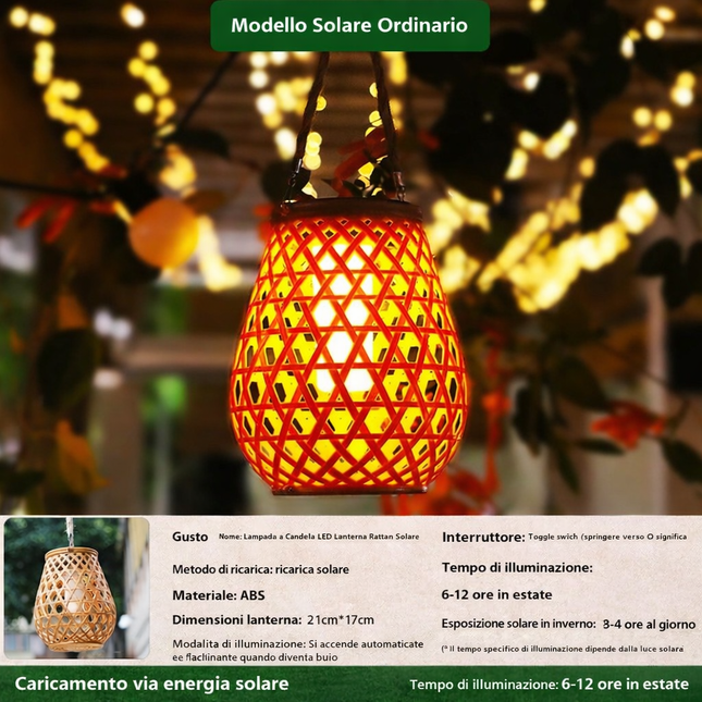 Lanterna Solare Decorativa da Esterno – Luce Calda Atmosferica