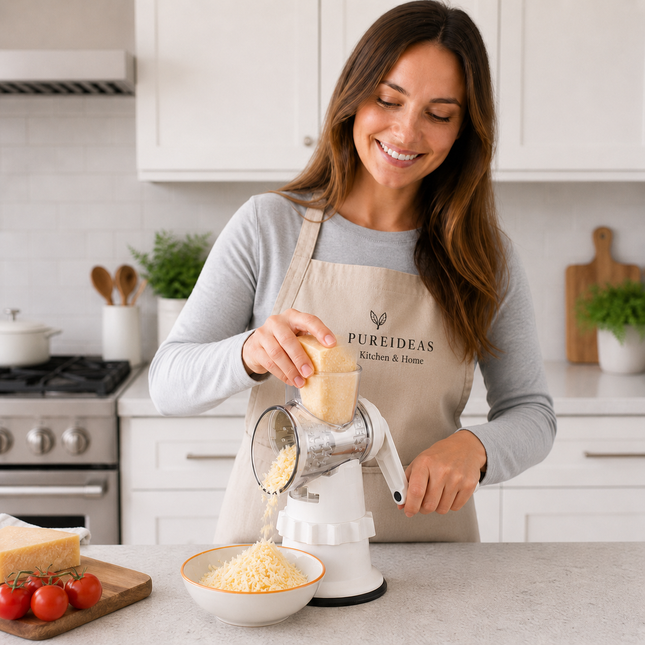 3-in-1 Manual Vegetable Slicer & Grater – Multifunctional Kitchen Tool for Slicing, Shredding and Grinding