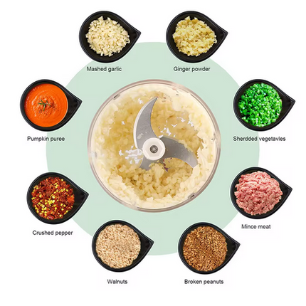 Mini Electric Garlic Chopper Fast, Easy & Mess-Free Food Prep