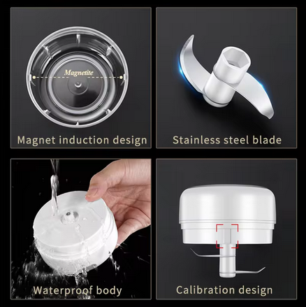 Mini Electric Garlic Chopper Fast, Easy & Mess-Free Food Prep