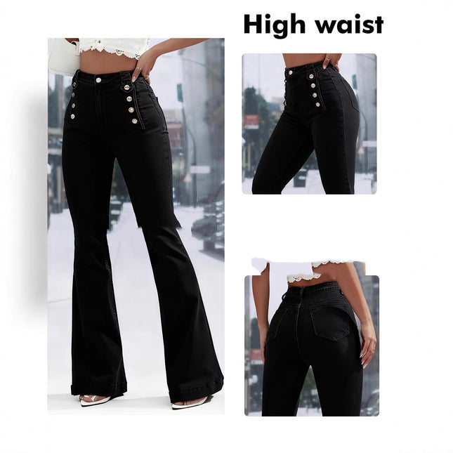 Jeans Donna a Zampa Vita Alta