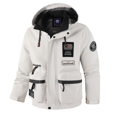 Giacca Uomo Stile Flight Suit con Cappuccio – Workwear Casual