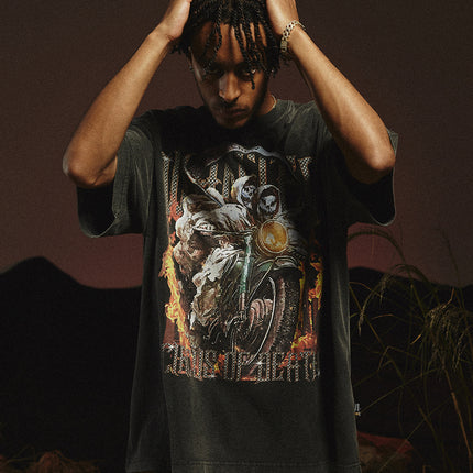 T-Shirt Streetwear Oversize con Stampa Grafica