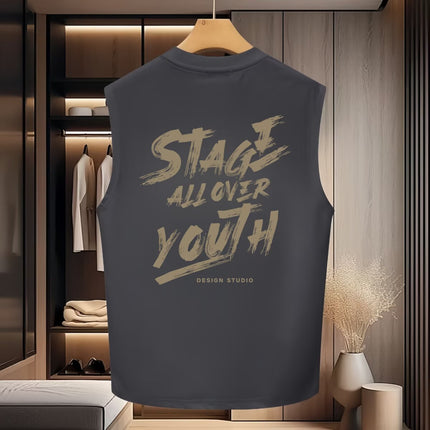 Canotta Uomo Stile Americano – Design Sportivo Minimal Casual