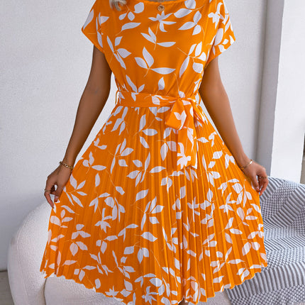 Vestito Donna con Fantasia a Foglie