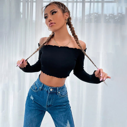 Top Crop da Donna Off-Shoulder – Stile Street Sexy