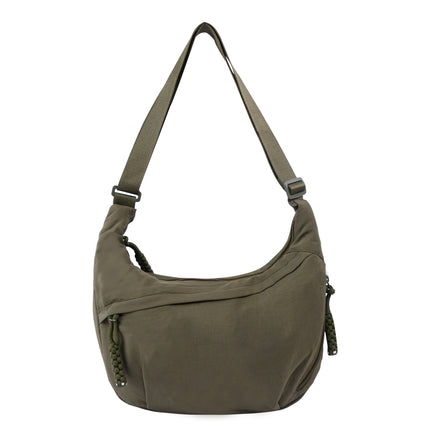 Borsa a Spalla Unisex Sportiva – Hobo Casual in Tessuto con Zip