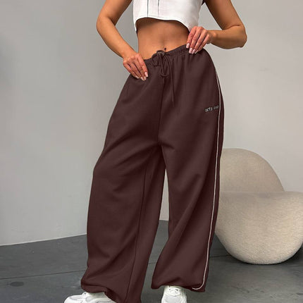 Tuta casual a gamba dritta con drappeggio