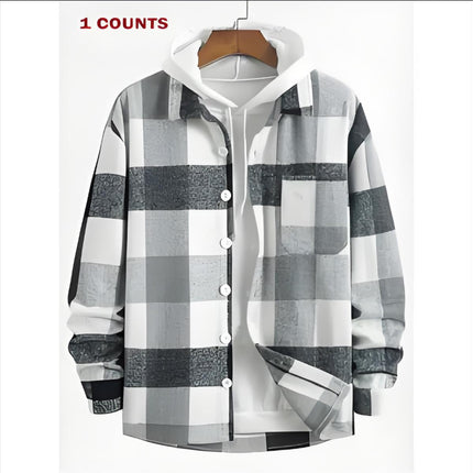 Camicia Uomo a Quadri Manica Lunga